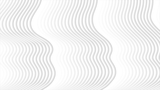 Abstract background with white smooth paper geometric waves