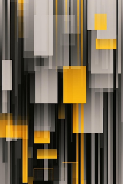 abstract background with yellow squares and a black background.