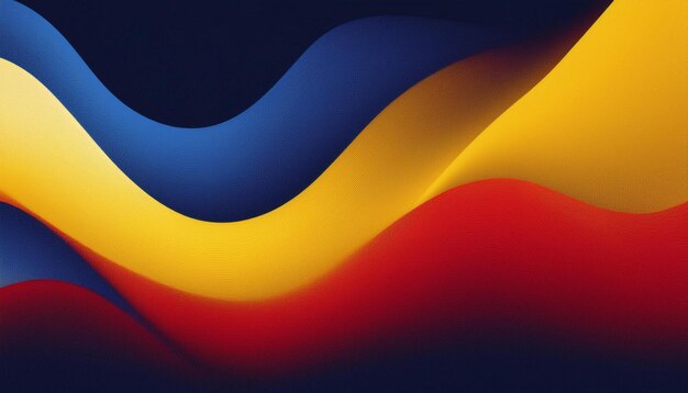 Photo abstract background yellow blue red color flow grainy wave dark noise texture cover header wallpaper