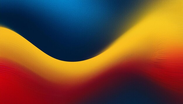 Photo abstract background yellow blue red color flow grainy wave dark noise texture cover header wallpaper