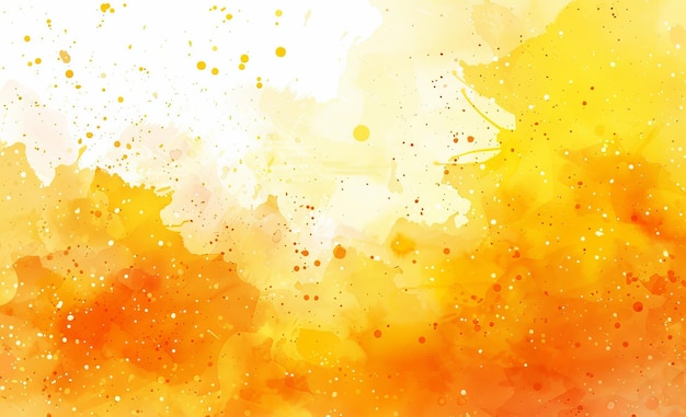 Abstract background of yellow watercolor colorful shapes with splashes of paint soft color gradient