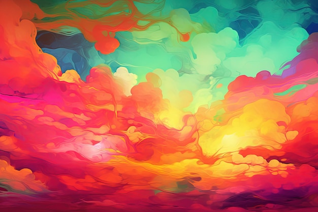 Abstract beauty paint fantasy colorful