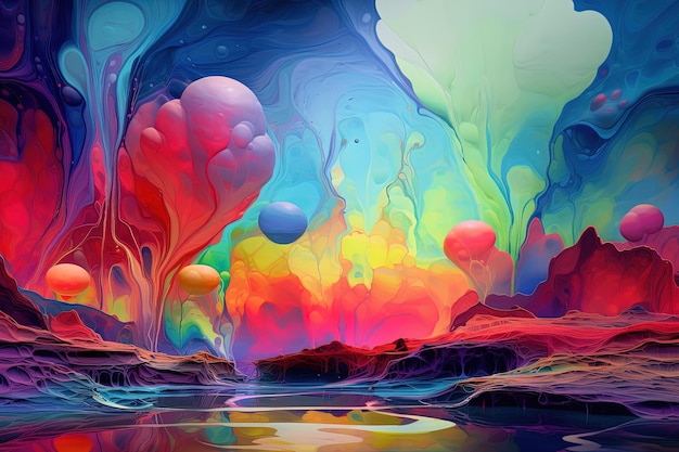 Abstract beauty paint fantasy colorful