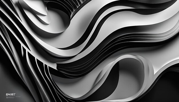 Abstract black background in paper cut