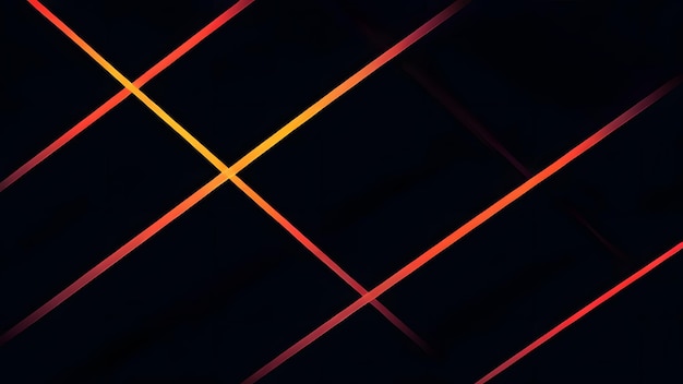 Abstract black background with orange gradient lines design