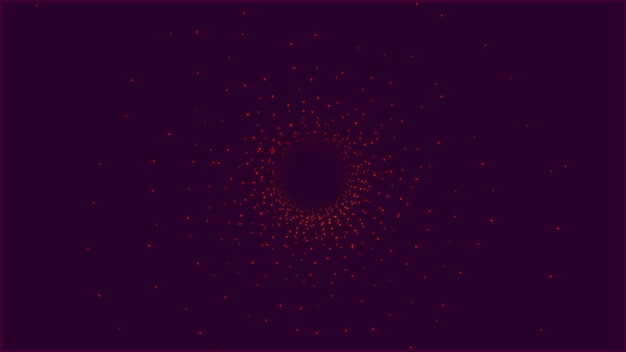 Photo abstract black background with red lights dots tunnel pattern design black background texture