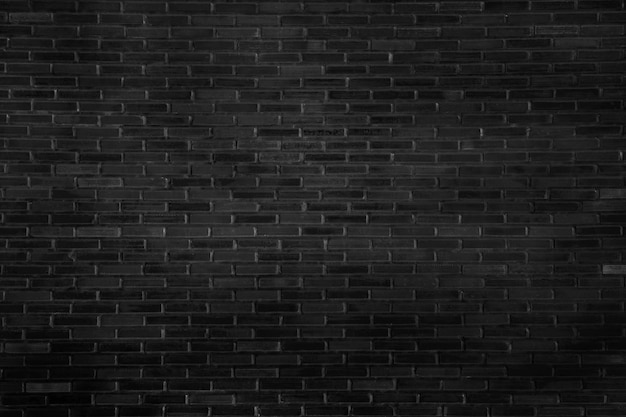 Abstract black brick wall pattern background and black backdrop, Blank copy space.