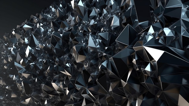 Abstract black crystal background