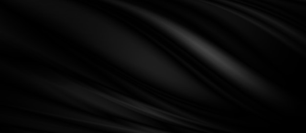 Abstract black fabric background with copy space illustration