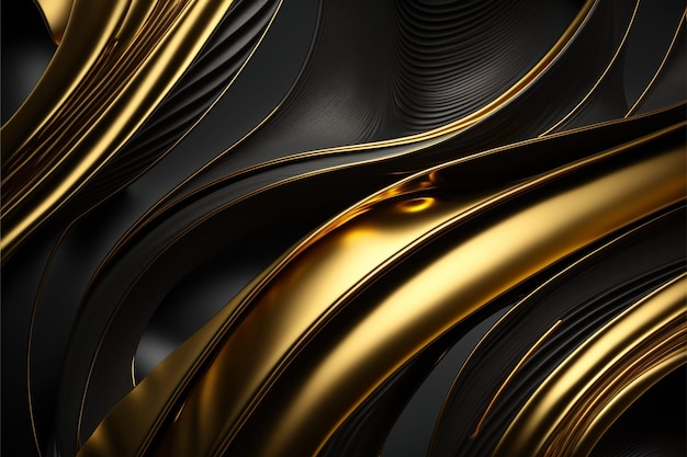 Abstract black and gold background, premium texture