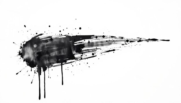 Abstract Black Ink Splatter brush