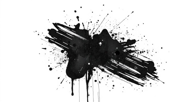 Abstract Black Ink Splatter brush