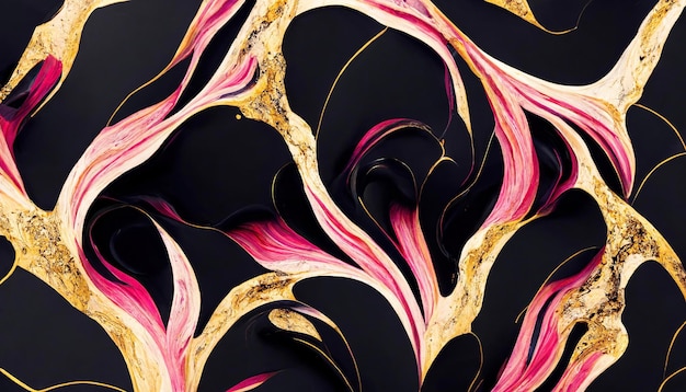 Abstract black and pink marble luxury wallpaper