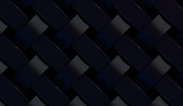 Abstract black stripes pattern background 3d render