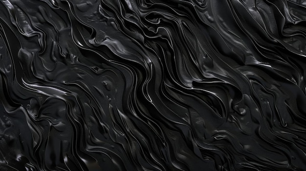 Abstract Black Swirling Pattern