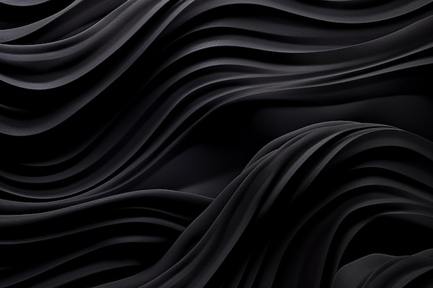 Abstract black swirls with textured brush strokes