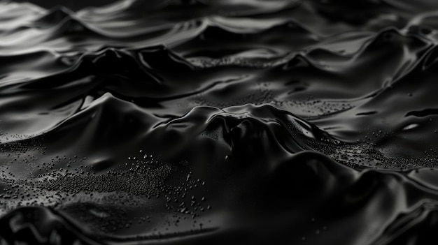 Abstract Black Texture with Water Droplets