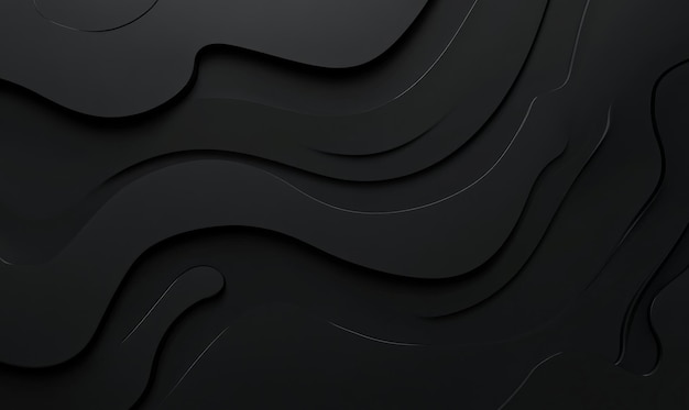 Photo abstract black wavy background