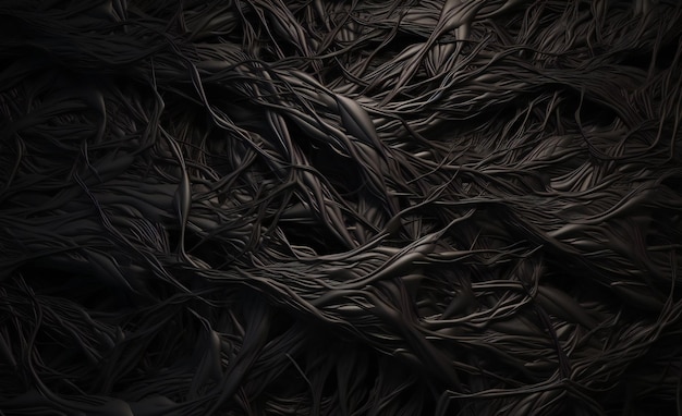 Abstract black wavy background