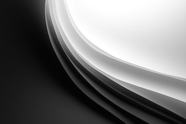 Photo abstract black and white curved lines background