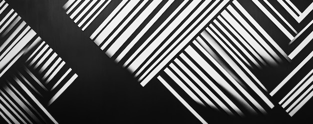 Photo abstract black and white geometric pattern with diagonal lines modern art concept