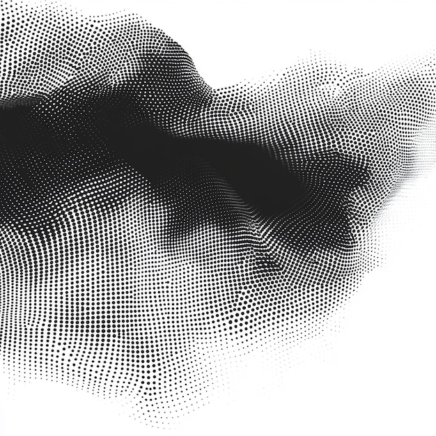 Photo abstract black and white halftone wave patterns for modern design