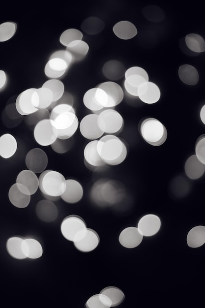 Abstract black and white lens bokeh background