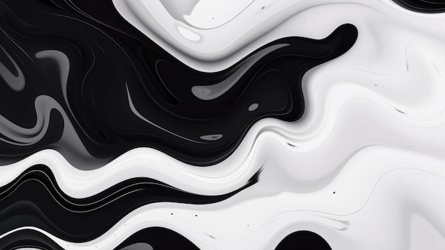 Photo abstract black and white liquid marble background swirling flowing and dynamic this design is perfect for modern and contemporary projects