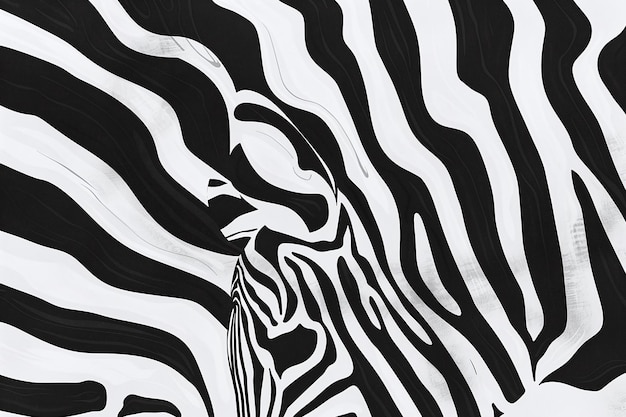 Photo abstract black and white monochrome soft bend zebra pattern