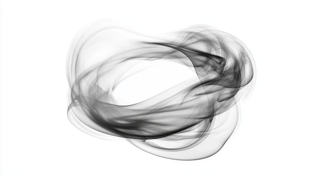 Photo abstract black and white smoke art on white background