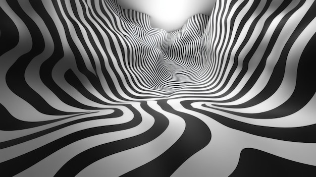 Photo abstract black and white striped pattern