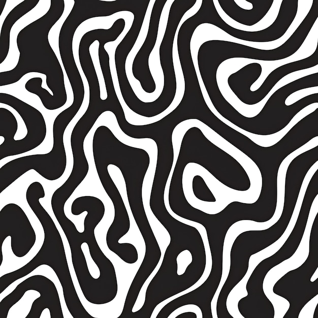 Abstract black and white swirl pattern