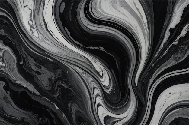 Abstract Black and White Swirl