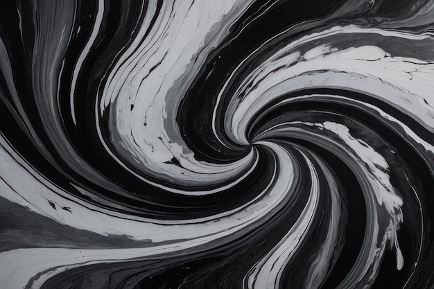 Abstract Black and White Swirl