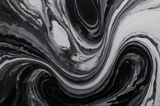 Abstract Black and White Swirl