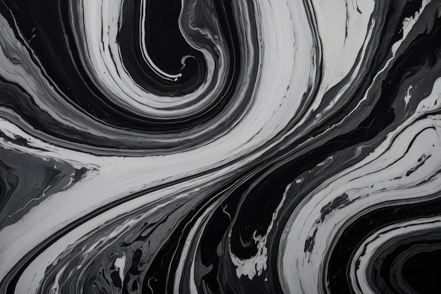 Abstract Black and White Swirl