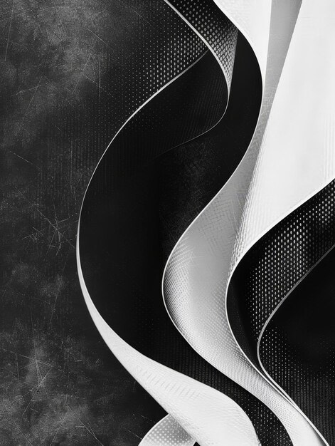 Photo abstract black and white swirling design