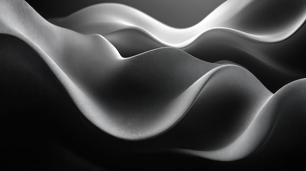 Abstract Black and White Textured Waves