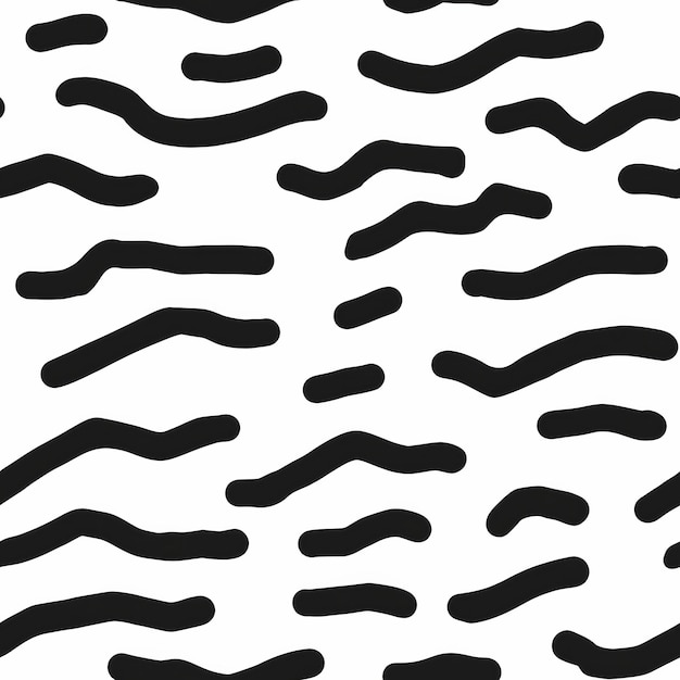 Photo abstract black and white wavy lines pattern