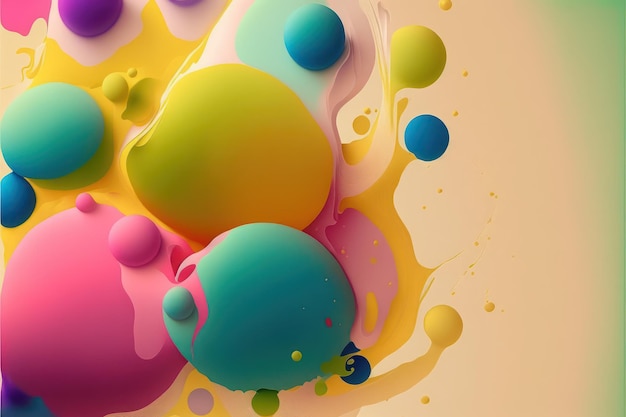 Abstract blob gradient motion banner for acrylic art generative ai