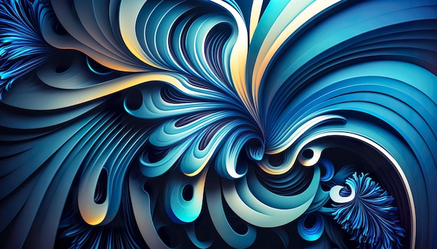 Abstract blue background soft texture lines generative Al