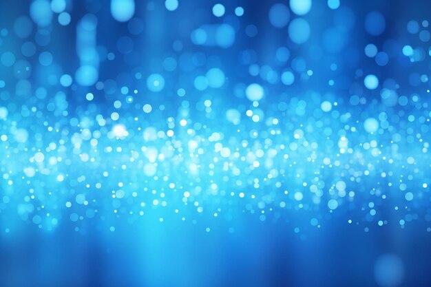 Abstract blue background with bokeh defocused lights and stars