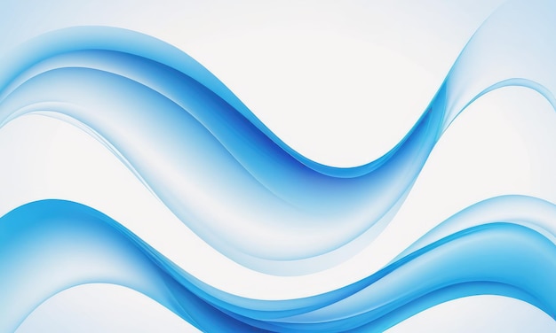 Photo abstract blue background with curves