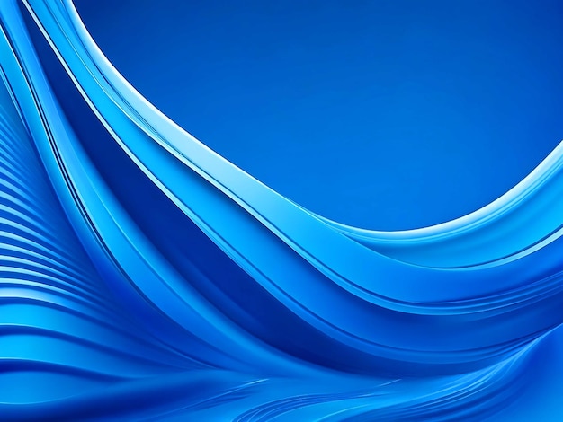 Abstract blue background with flowing lines dynamic waves