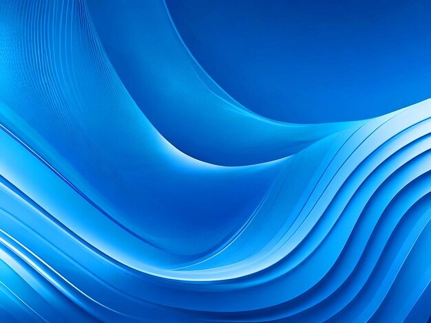 Abstract blue background with flowing lines dynamic waves