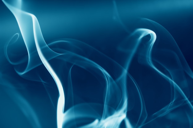 Abstract blue background with smoke