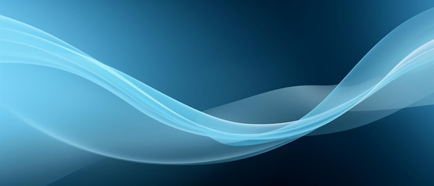 Abstract Blue Background With Smooth Lines copy space on left