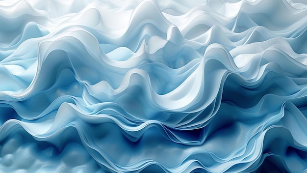 abstract blue background with smooth lines in it 3d rendering