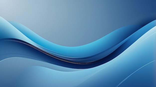 Abstract blue background with smooth lines