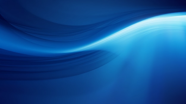 Abstract blue background with smooth shining lines